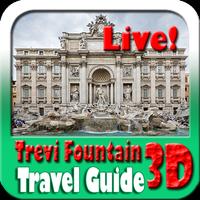 Trevi Fountain Maps and Travel Guide Cartaz