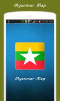 Myanmar Map Affiche