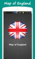 イングランドの地図 ポスター