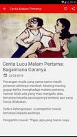 Cerita Lucu Malam Pertama capture d'écran 2