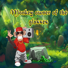 Monkey owner of the glasses icon