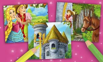 Princess Rapunzel Coloring Book Game 스크린샷 1