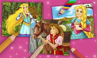 Princess Rapunzel Coloring Book Game 스크린샷 3