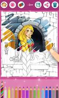 Rapunzel coloring pages to improve creativity plakat
