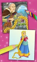 Rapunzel coloring pages to improve creativity screenshot 1