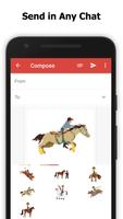 Horse Emoji Lite - Equestrian Sticker اسکرین شاٹ 1