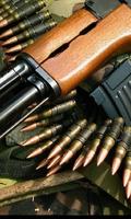 خلفيات جديدة AK 47 بندقية مسدس البنادق الأسلحة الملصق