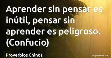 Proverbios Chinos Sobre Educacion پوسٹر