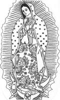 Virgen De Guadalupe Tattoos Black And White постер