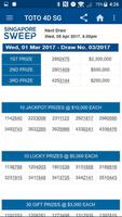 SG TOTO 4D BIG SWEEP RESULTS capture d'écran 2