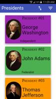 US Presidents poster