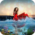 ”3D Water Effects Photo Overlay Frames