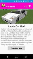 Car Mod FOR MCPE. capture d'écran 2