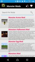 برنامه‌نما Monster Mod For MCPE. عکس از صفحه