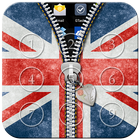 UK Flag Passcode Zipper Lock أيقونة