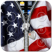 USA Flag Passcode Zipper Lock