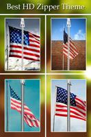 USA Flag Passcode Zipper Lock-poster