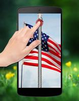 USA Flag Passcode Zipper Lock screenshot 1