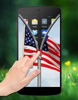 USA Flag Passcode Zipper Lock screenshot 3