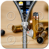 Bullet Passcode Zipper Lock أيقونة
