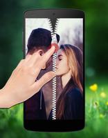 Couple Photo Zipper LockScreen تصوير الشاشة 1