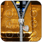 Gold Zipper Lock icône