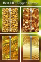 Gold Zipper Lock Affiche