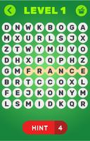Word Search for Countries of the World Affiche