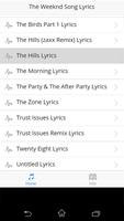 The Weeknd Song Lyrics capture d'écran 1