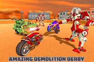 Poster Demolition Derby bici robot wars