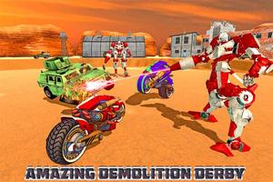 Demolition Derby Future Robot Bike Wars Affiche