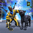 Superhero Panther Flying City Survival icon