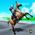 piloto de cavalos de polícia montado TPS shooting ícone