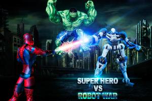 Super-heróis vs robô x guerra imagem de tela 3