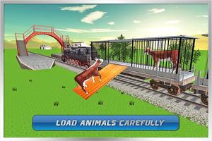 train transport: animaux ferme Affiche