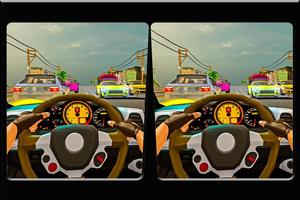 Turbo Traffic Car Racing: VR poster