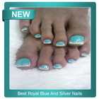 Best Royal Blue And Silver Nails icon