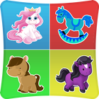Pony Match Memory Games Kids icône