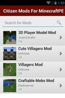 برنامه‌نما Citizen Mods For MinecraftPE عکس از صفحه