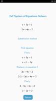 2x2 System of Equation Solvers screenshot 2