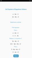 2x2 System of Equation Solvers capture d'écran 2