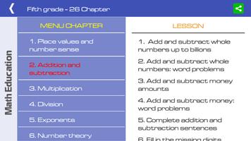 Fifth grade math Affiche