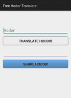 Free Hodor Translate الملصق