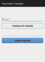 Free Hodor Translate Affiche