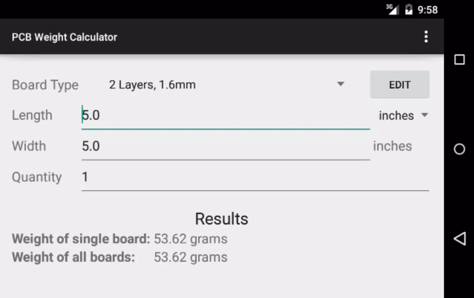 PCB Weight Calculator APK for Android Download