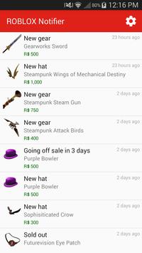Download Roblox Item Notifier Apk For Android Latest Version - roblox catalog notifier apk
