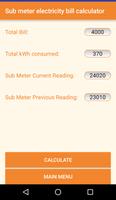 Sub Meter Electricity Bill Cal screenshot 2