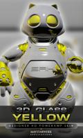 poweramp skin yellow 3d poster