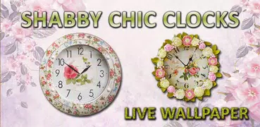 Shabby Chic Clocks Wallpaper