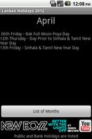 Lankan Holidays 2012 ảnh chụp màn hình 1